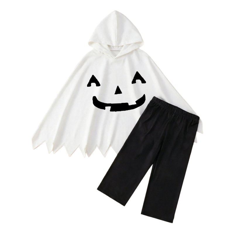 White Boys Halloween Outfit Set for 4-5 Years - Comfortable 2-Piece Costume