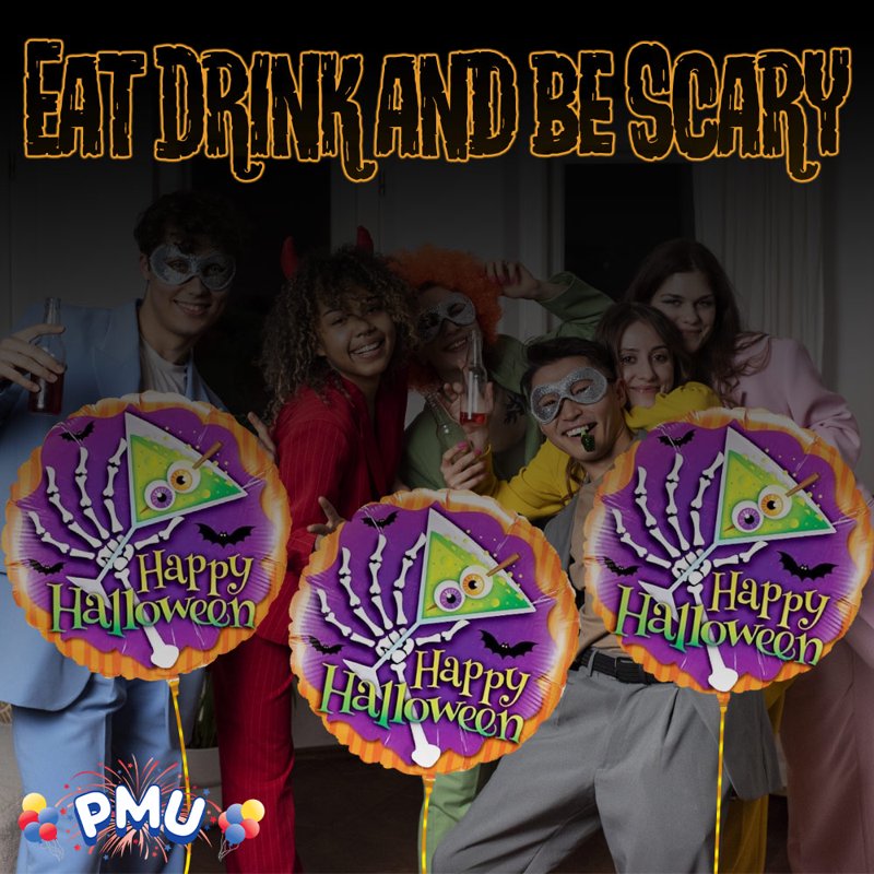 Scary Drink Halloween Mylar Balloon Pack - 18 Inch, 25 Pieces