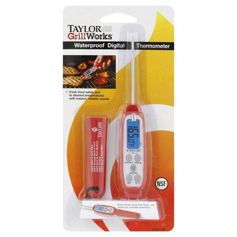 Waterproof Digital Grilling Thermometer with Hold Feature