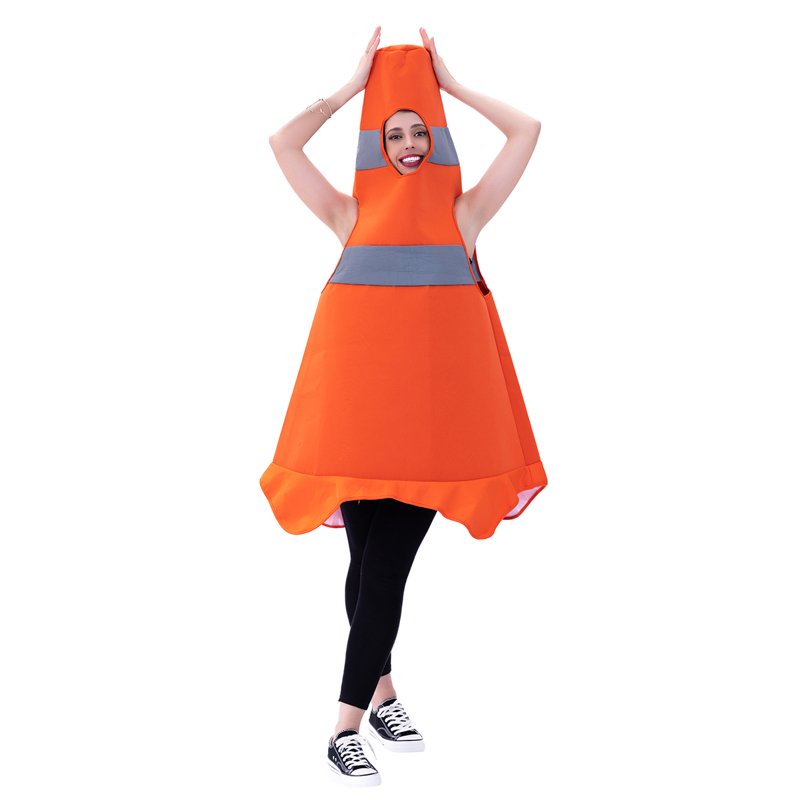 Women Construction Cone Costume - One Size Fits Most Halloween Role Play