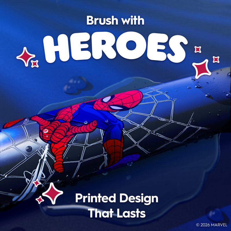 Kids Rechargeable Electric Toothbrush with Travel Case - Spiderman Edition