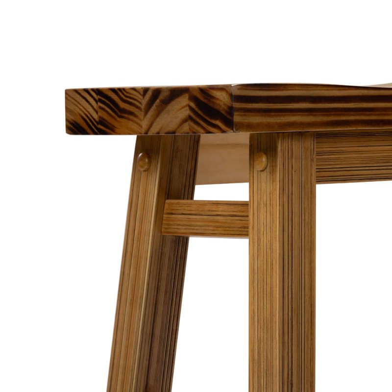 Backless Saddle Counter Stool - Burnt Natural - 24"