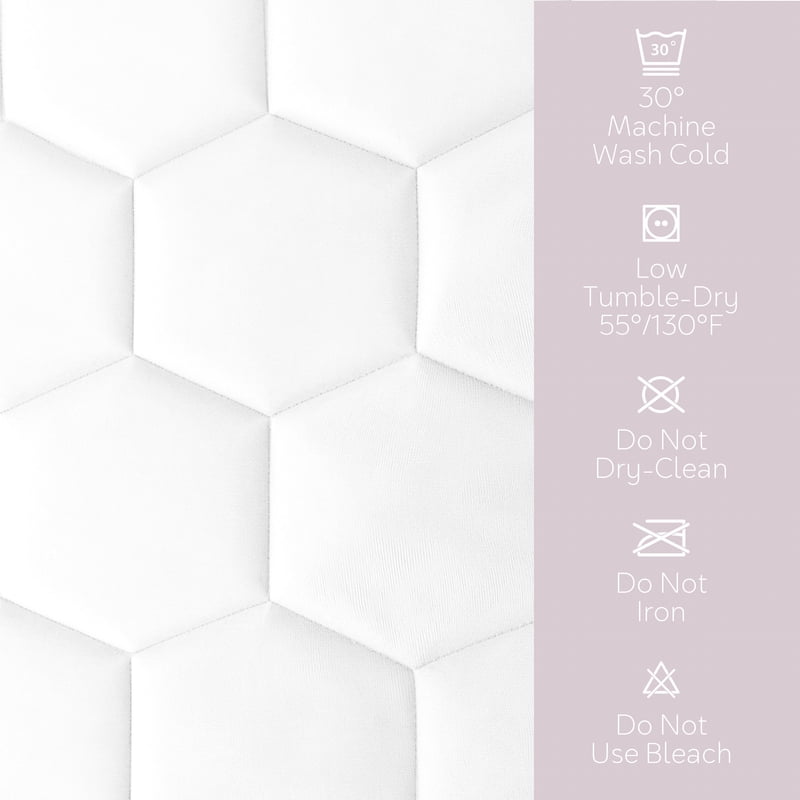 Twin Waterproof Mattress Protector Fitted Deep Pocket Cover - White