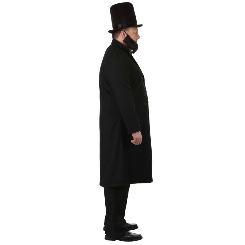 Plus Size Abraham Lincoln Costume for Men 2X with Hat & Beard - Halloween, Reenactment