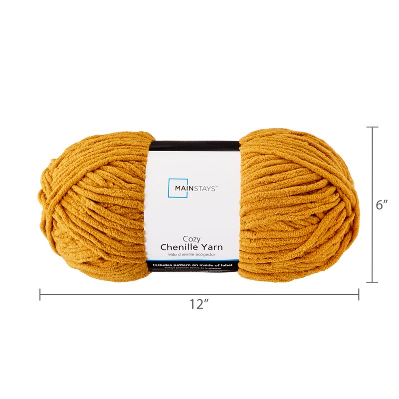 Cozy Chenille Yarn - Spiced Maple, 220 Yards, Bulky, 100% Polyester