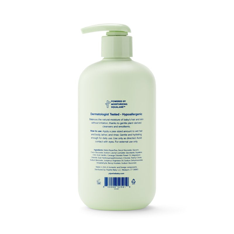 Tear-Free Baby Shampoo & Wash - Sensitive Skin, Vanilla & Ylang Ylang, 11.8 fl oz