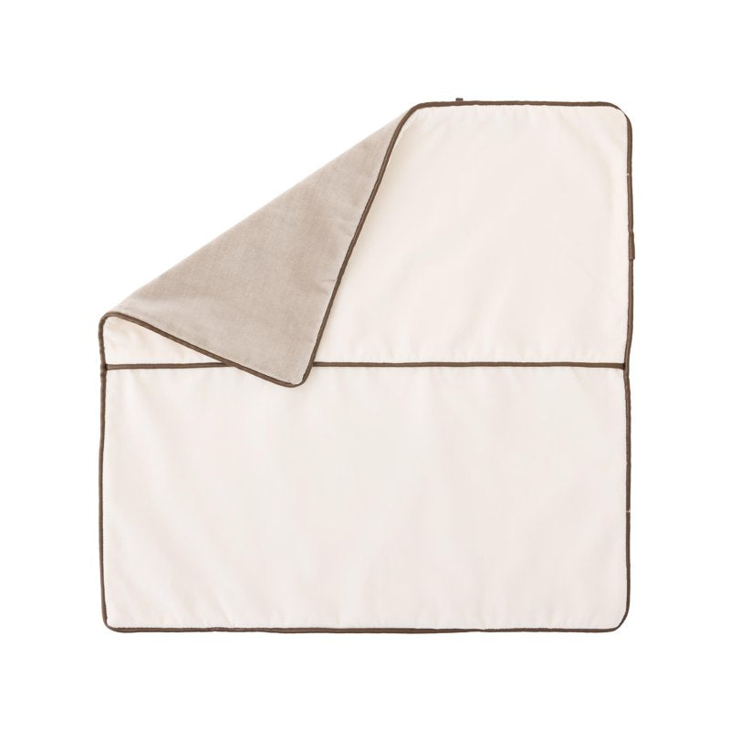 Mainstays Vanilla Dream Velvet Decorative Pillow Cover 18x18 with Faux Leather Trim - Variation of THIS listing