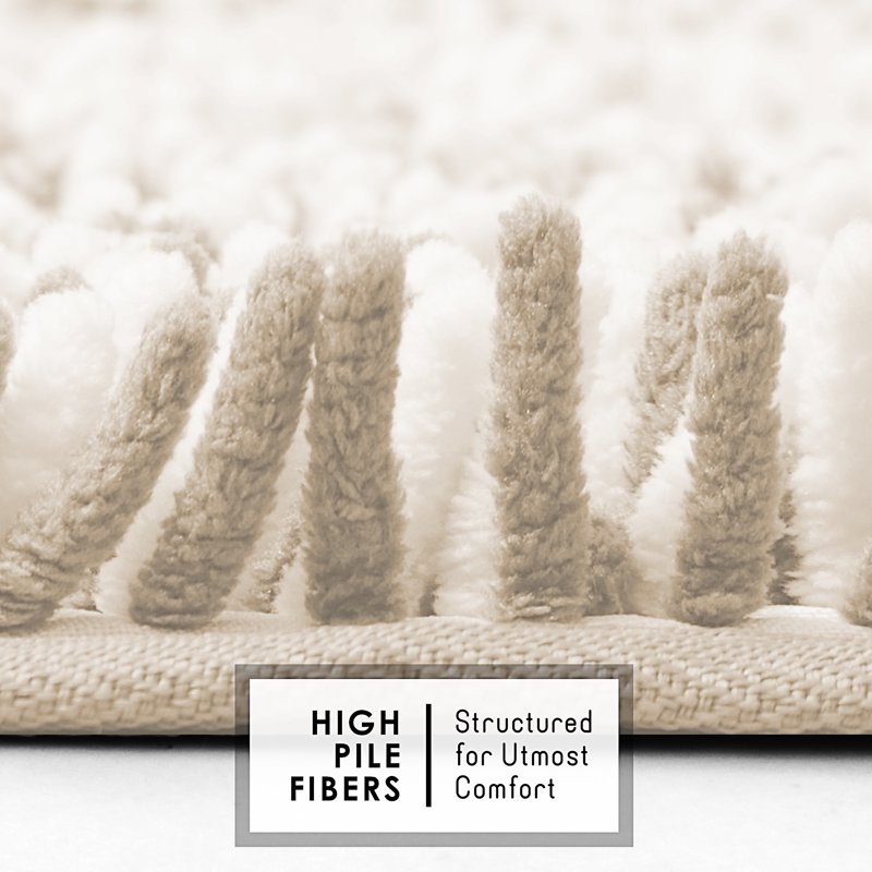 Gray Chenille Bathroom Rug Non Slip Bath Mat 24x36 Ultra Absorbent and Soft