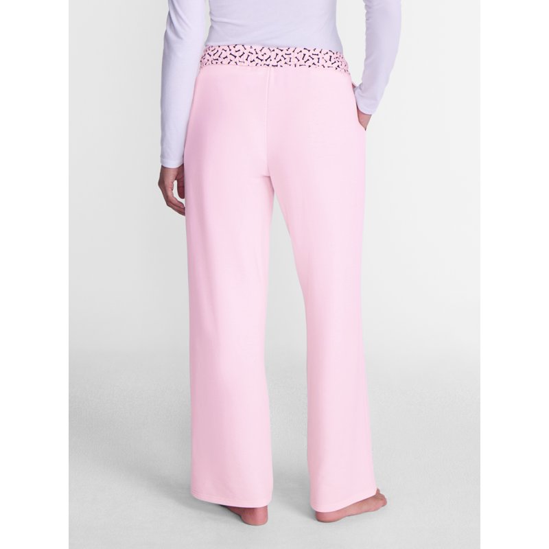 Pink Halloween French Terry Lounge Pants with Foldover Waistband - XS-3X