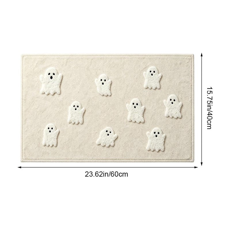 Halloween Ghost Doormat 15.75x23.62in - Pumpkin Ghost Flat Style - Indoor Outdoor Welcome Mat - Quirky Fall Decor