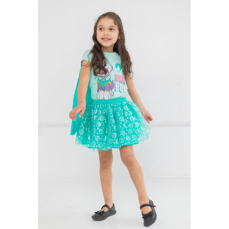 Kids Girls Paw Patrol Everest Cosplay Costume Set Turquoise 7-8