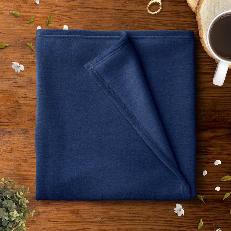 Navy Anti-Pill Fleece Fabric Precut 1.5 Yards - Soft Polyester for Crafts & Sewing - Single Variation