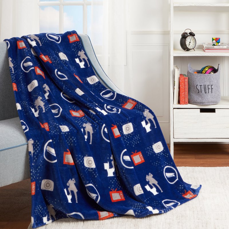 Kids Plush Throw Blanket 50x70 - Skibidi Toilet Inspired Quirky Bed Cover
