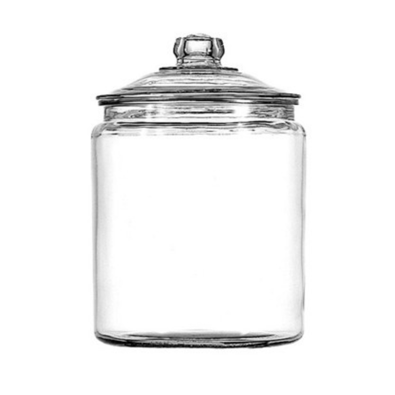 Anchor Hocking Glass Jar with Lid - 1/2 Gallon, 2 Pack