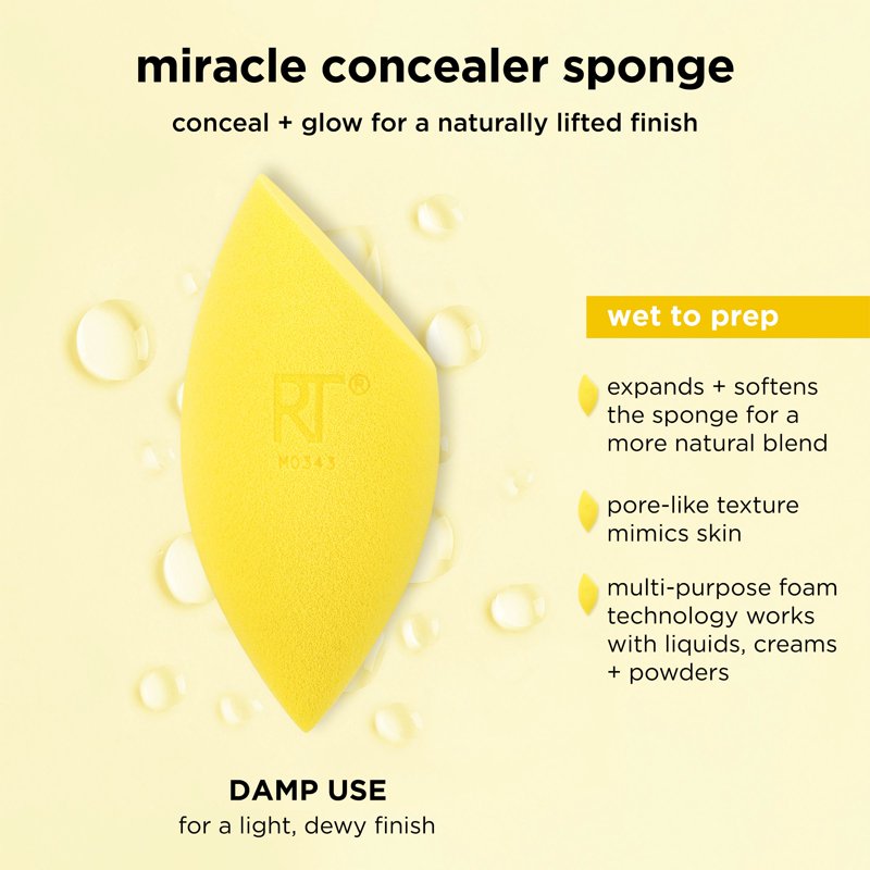 Miracle Concealer Sponge Duo - Precision Makeup Sponges, 2 Count