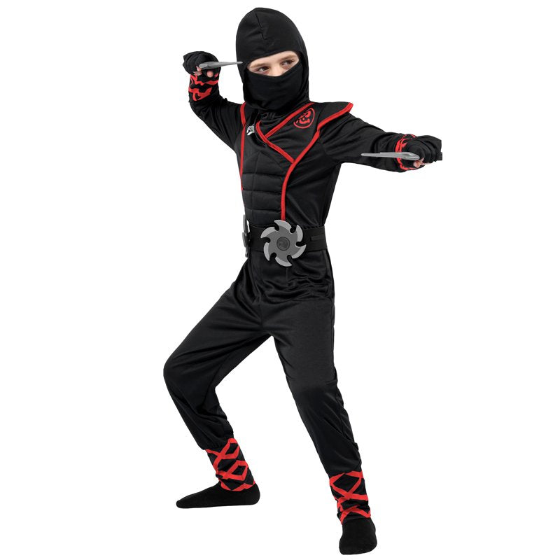 Kids Ninja Costume XS (3-4 Years) Boys Halloween Fancy Dress Set