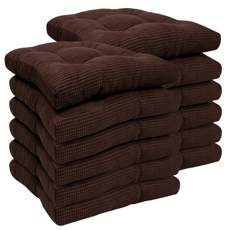 Fluffy Memory Foam Non-Slip Chair Cushion Pad - 12 Pack Chocolate