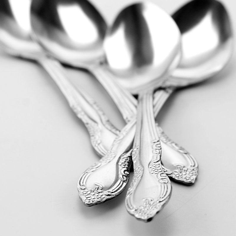 24 Piece Stainless Steel Teaspoon Set - Dishwasher Safe Flatware