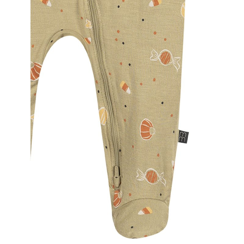 Olive Gray Trick Or Treat Baby Pajama Footed Sleep 'N Play - 6-9 Months
