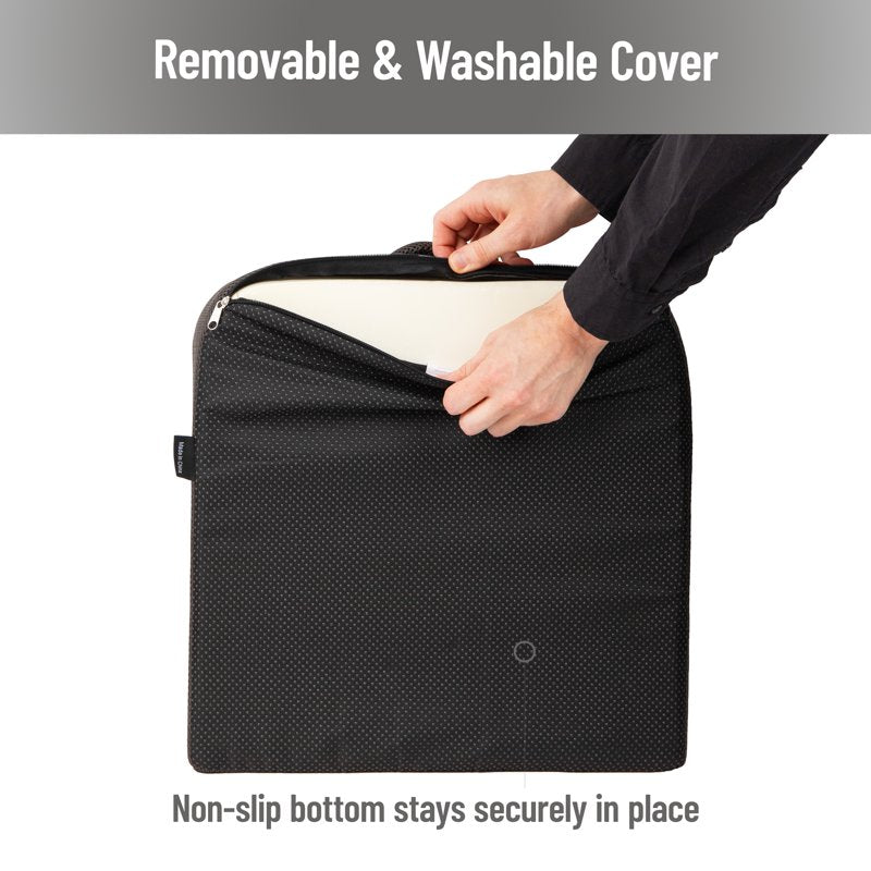 Memory Foam Seat Cushion - Ergonomic Pressure Relief - Gray
