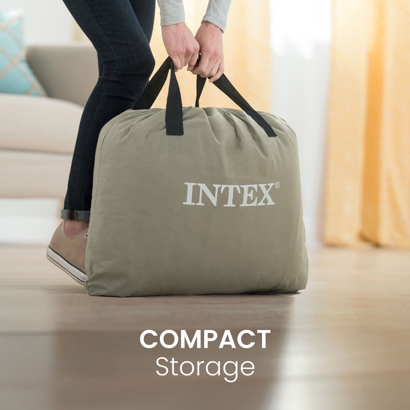 Intex 24-Inch Full Dream Lux Pillow Top Airbed Mattress with Built-In Pump