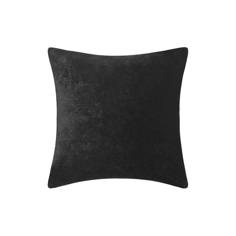 King Faux Fur Bed in a Bag Comforter Set with Sheets - Black