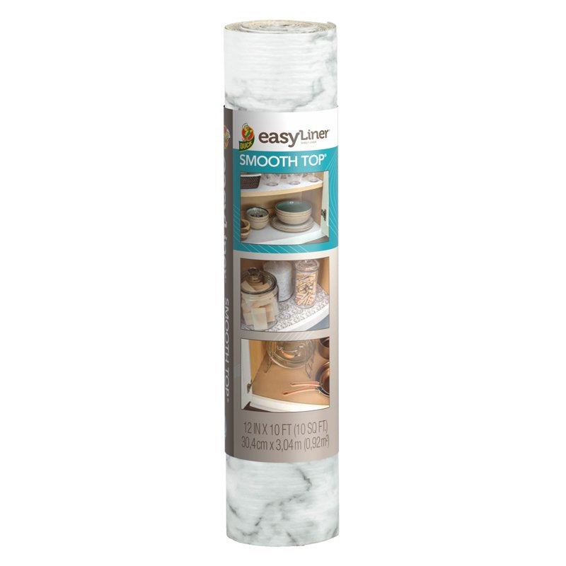 Smooth Top EasyLiner Shelf Liner - Gray Marble, 12" x 10' Roll, 2 Pack