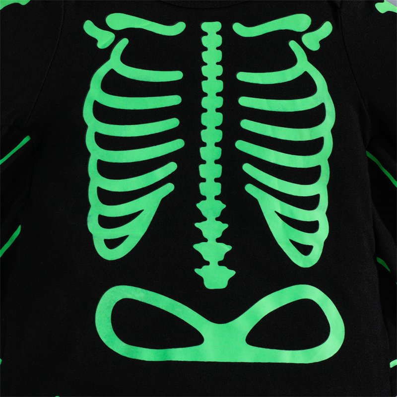 Baby Girl Skeleton Jumpsuit with Wings & Hat - Green 3-6 Months Halloween Outfit
