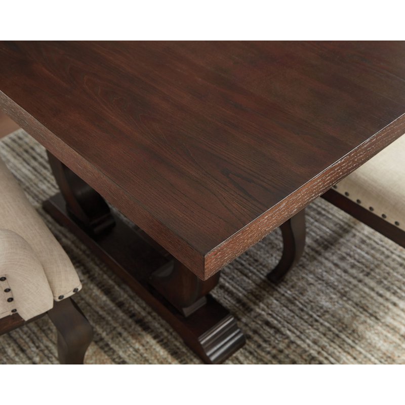104-Inch Extension Leaf Dining Table - Rustic Java