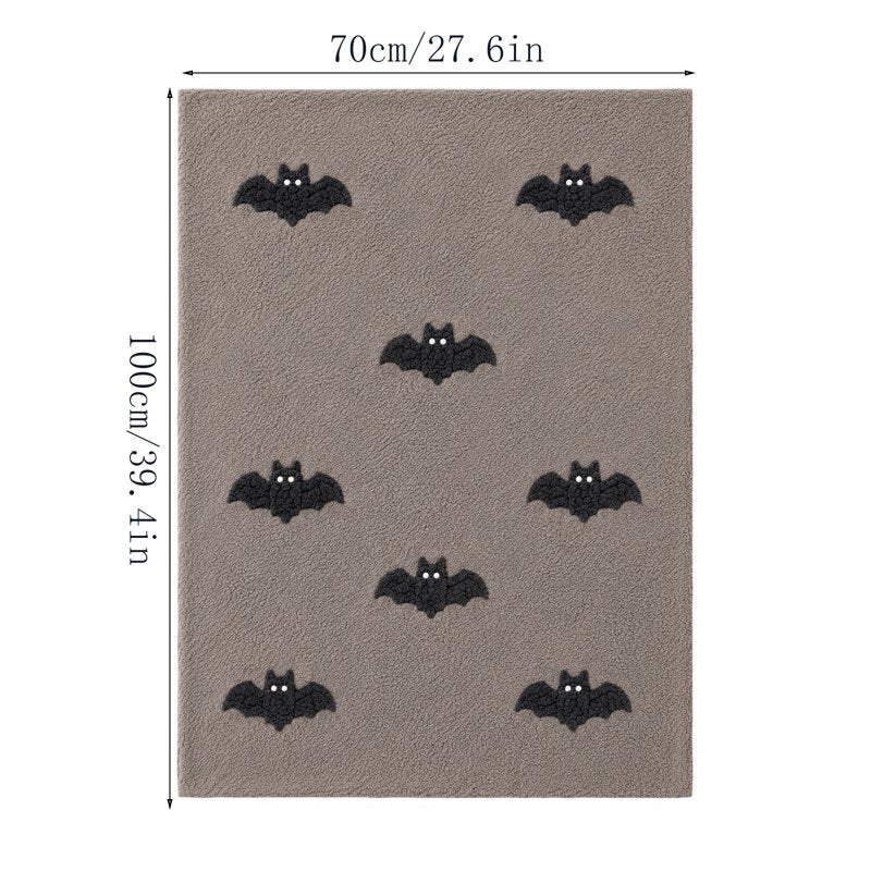 Halloween Ghost Flannel Throw Blanket - B Variation, 27.6x39.4 in, Soft Polyester Decor