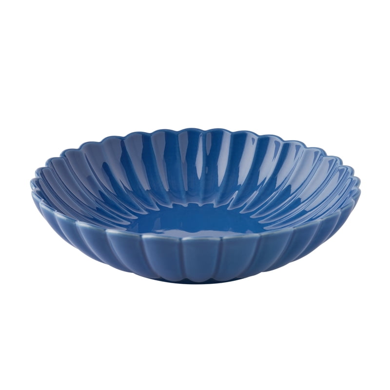 Colette Stoneware Dinner Bowls - Blue, Set of 4