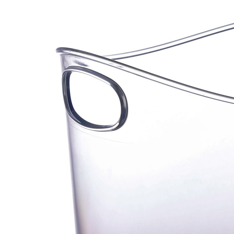 Clear Plastic Ice Bucket with Handles - 162 fl oz