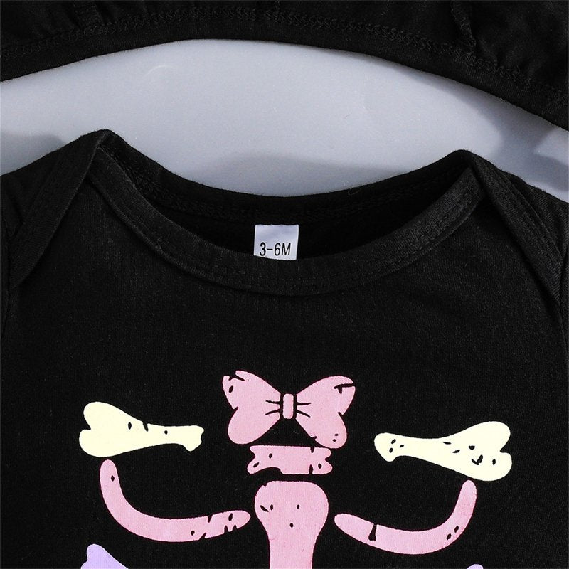 Pink Baby Skeleton Jumpsuit with Wings & Hat 18-24 Months Halloween Costume