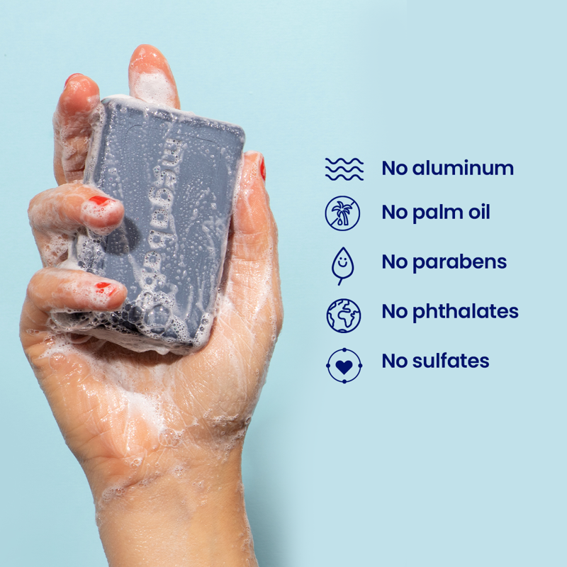 Detoxifying Charcoal Underarm Bar Soap for Odor Control - 3.5 oz