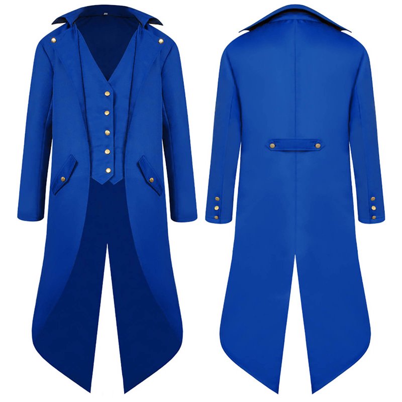 Men's Steampunk Tailcoat Costume - Medieval Renaissance Gothic Layered Dress XXXL