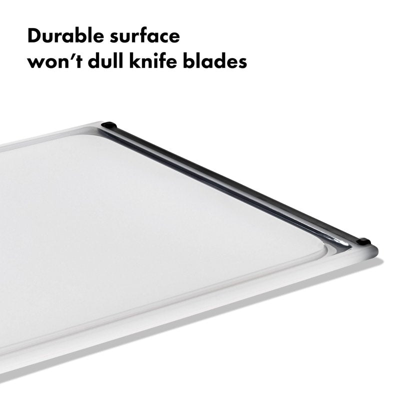 Large Non-Slip Plastic Cutting Board with Juice Groove - 16.9 x 11.7 Inch