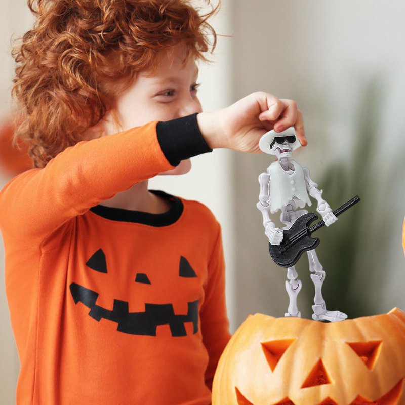 Stress Toys Skeleton Doll with Weapons - Creative Assembly & Desk Decor