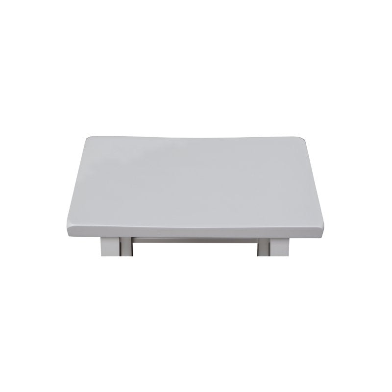 Counter Height Wood Stool - White, 24-Inch Saddle Seat