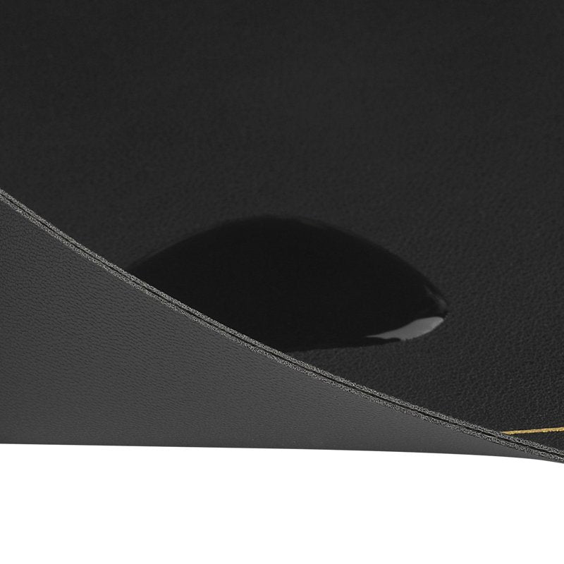 Heat Resistant Faux Leather Round Table Mats - Set of 6 Black