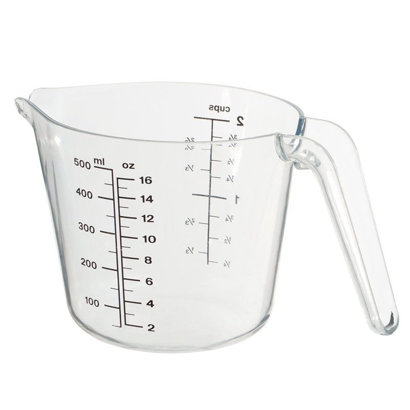 Large Spout Plastic Measuring Cup - 2 Cup Capacity, Clear
