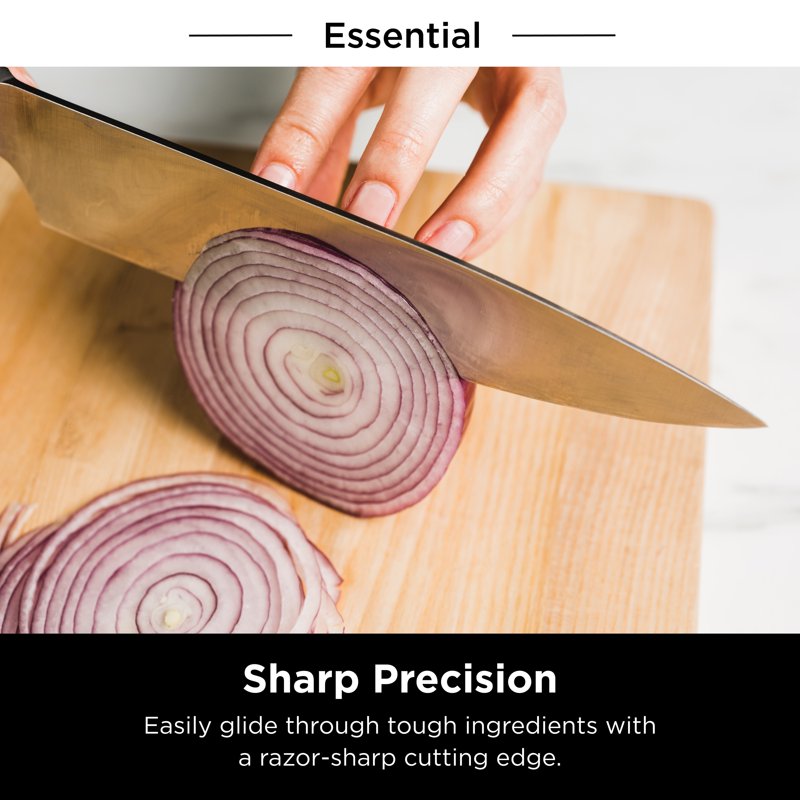 10-Piece Knife Set with Built-In Sharpener - Dark Gray