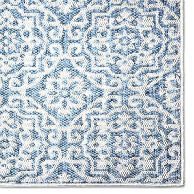 Nicole Miller New York Patio Country Danica Geometric Indoor Outdoor Area Rug - 5'2" x 7'2" - Blue Grey