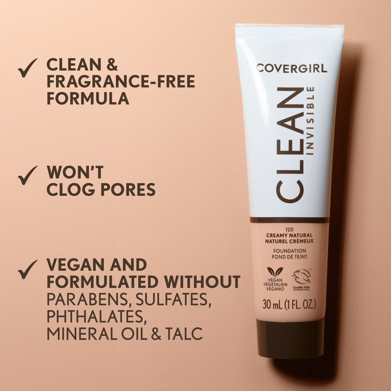 Clean Invisible Liquid Foundation - Buildable Coverage & Natural Finish