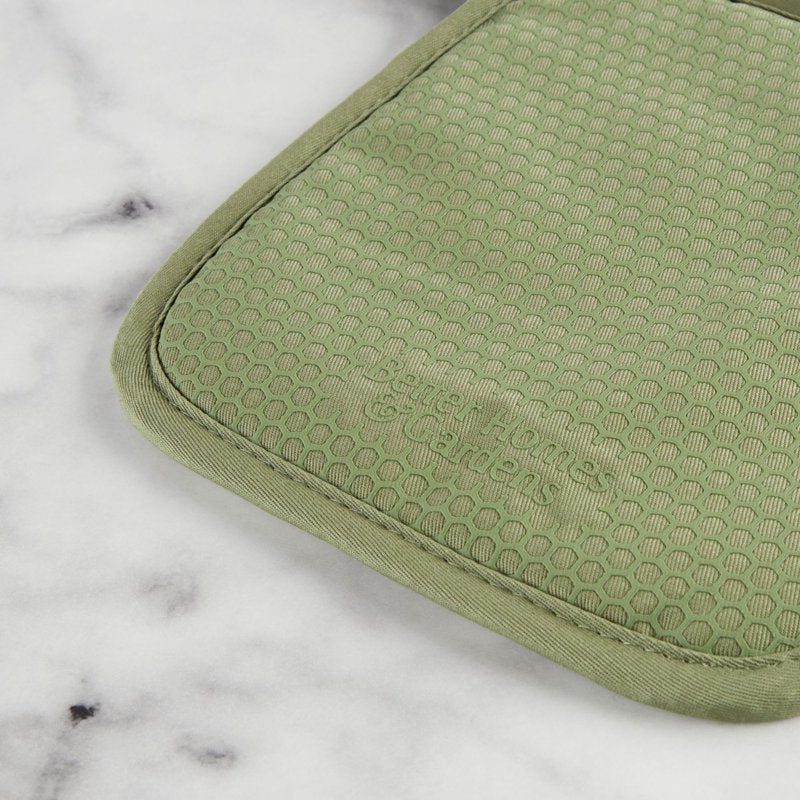 Oven Mitt, Potholder & Mini Mitt Set - Dark Cilantro Green