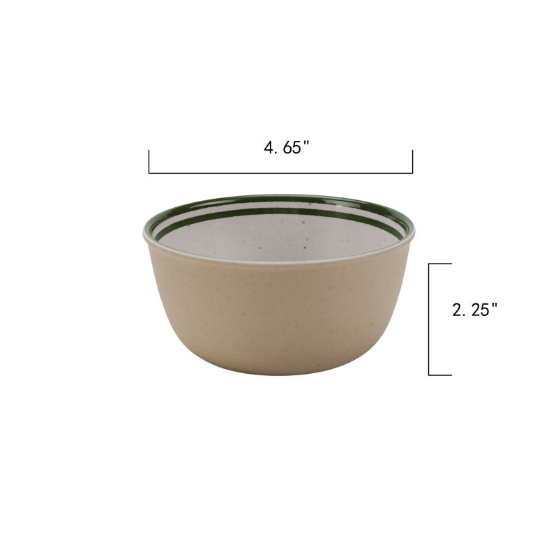 Tomato Print Reusable Bamboo Melamine Dip Bowl Set - 14 oz (2 Count)