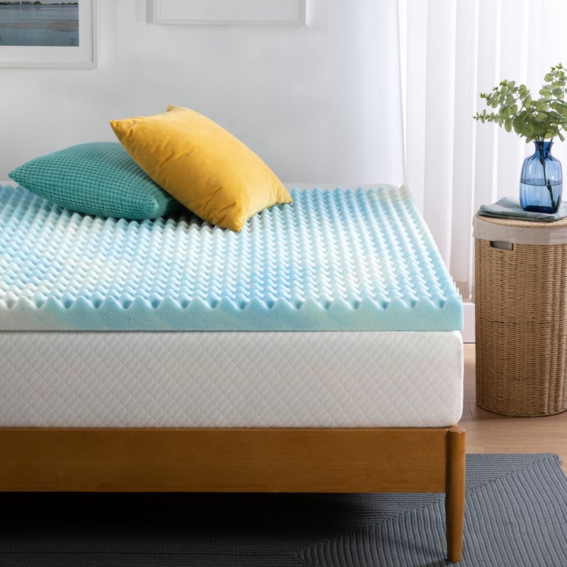 Full 3-Inch Swirl Gel Cooling Memory Foam Mattress Topper