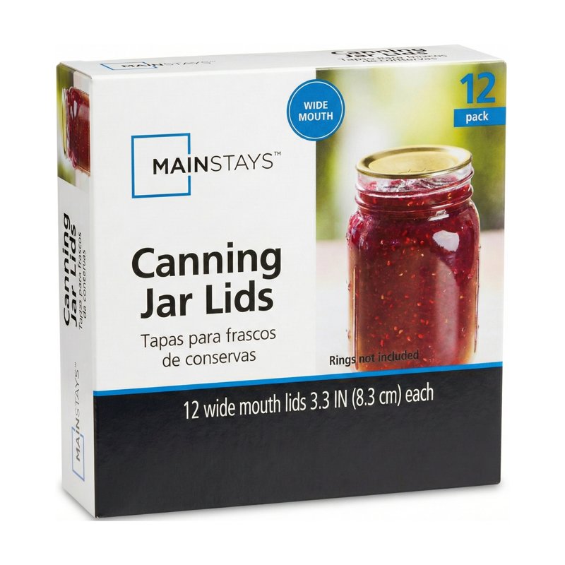12-Pack Wide Mouth Canning Jar Lids - One-Piece Replacement Set - 36 Count