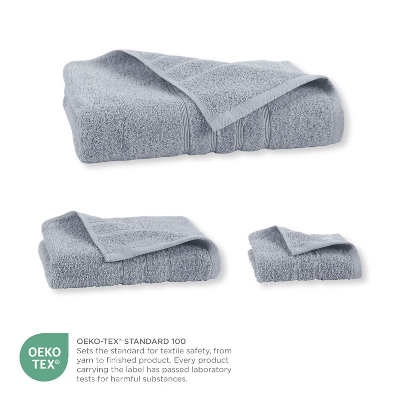 Martex 6-Piece Cotton Towel Set - Soft & Absorbent Bath Towels - Spa Blue