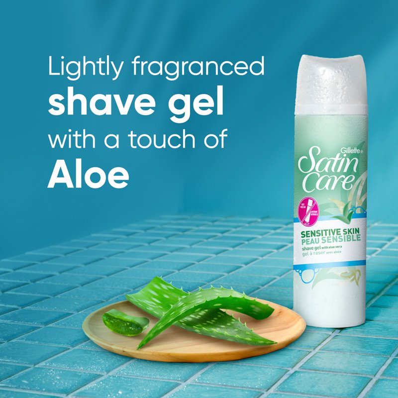 Sensitive Skin Shaving Gel for Women with Aloe Vera - 14 oz Twin Pack