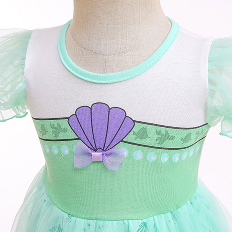 Green Mermaid Princess Dress for Toddler Girls 1-2T - Tulle Formal Costume
